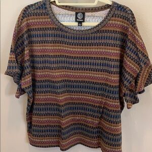 Large Short sleeve multi color Bobeau shirt